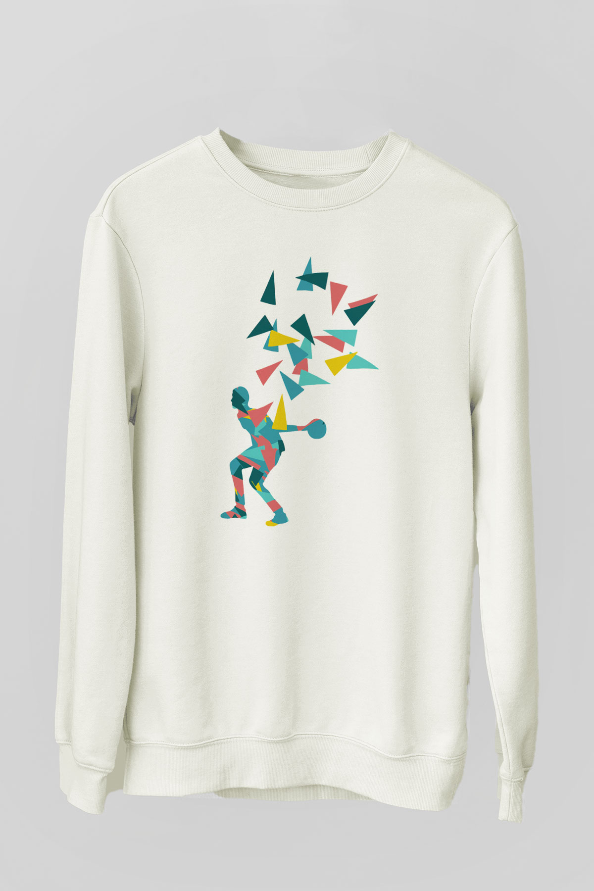 Bovling Beyaz Unisex Sweatshirt