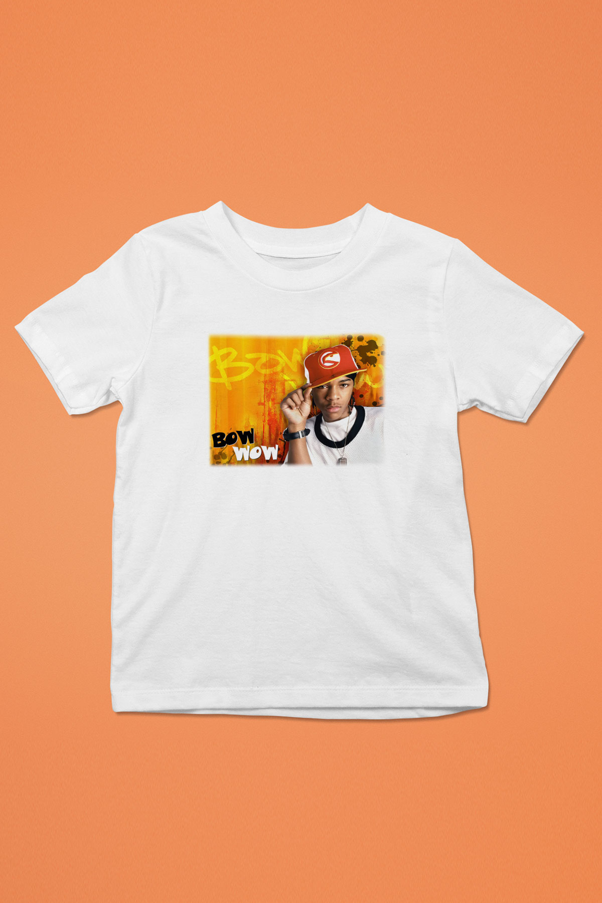 Bow Wow Baskılı Beyaz Unisex Çocuk Tişört