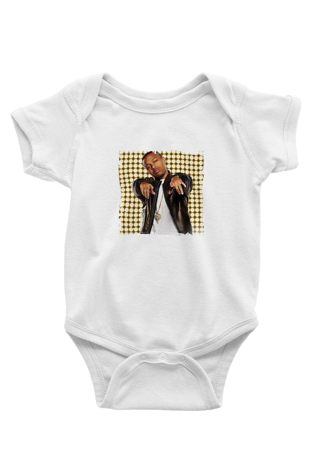 Bow Wow Baskılı Unisex Beyaz Bebek Body - Zıbın