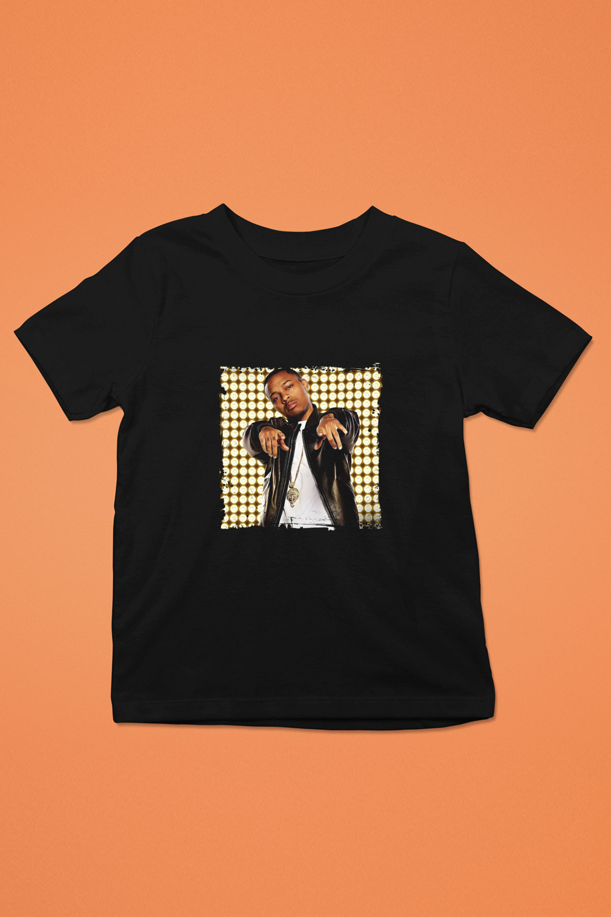 Bow Wow Baskılı Unisex Siyah Çocuk Tişört