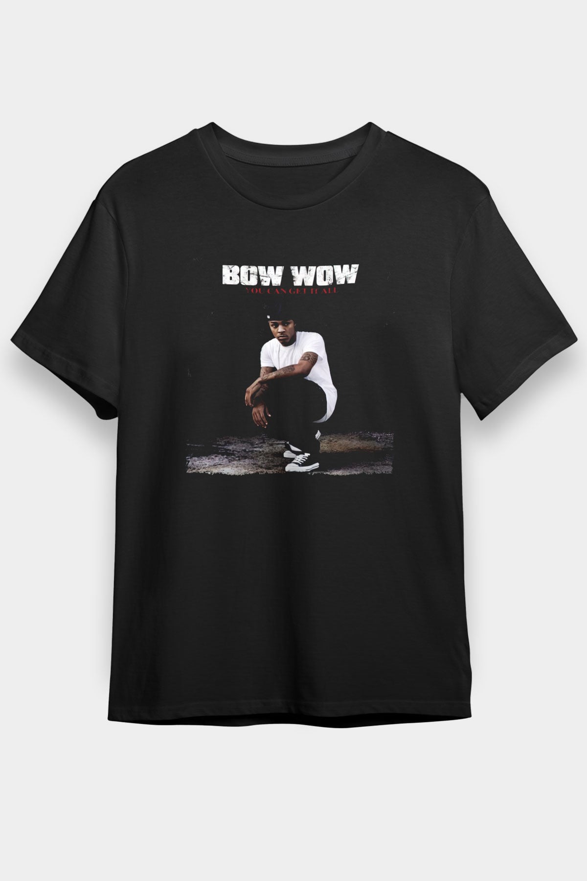Bow Wow Siyah Unisex Tişört T-Shirt - TişörtFabrikası