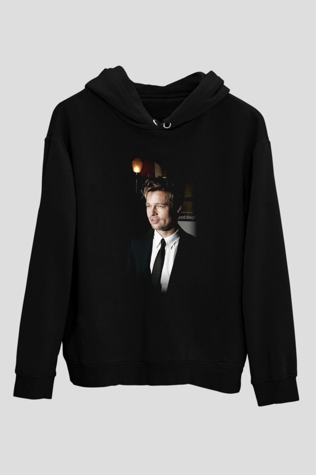 Brad Pitt Siyah Unisex Hoodie