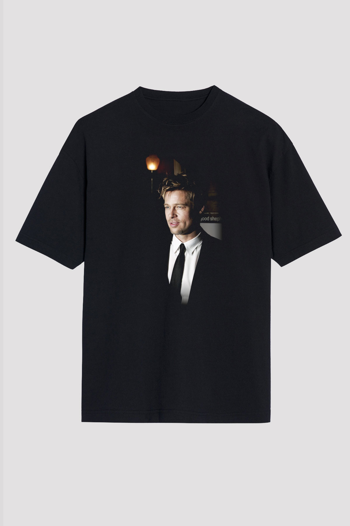 Brad Pitt Siyah Unisex Oversize Tişört T-Shirt
