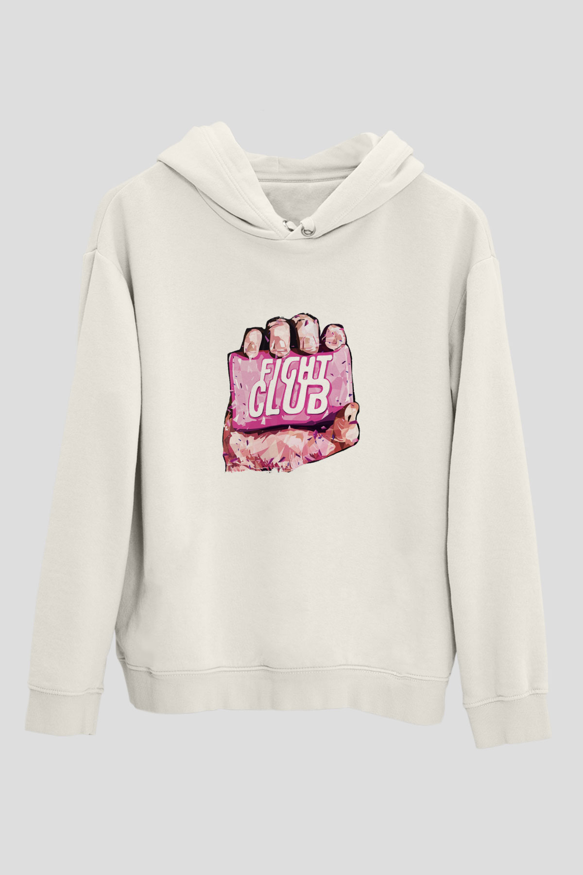 Brad Pitt Unisex Baskılı Beyaz Kapüşonlu Sweatshirt