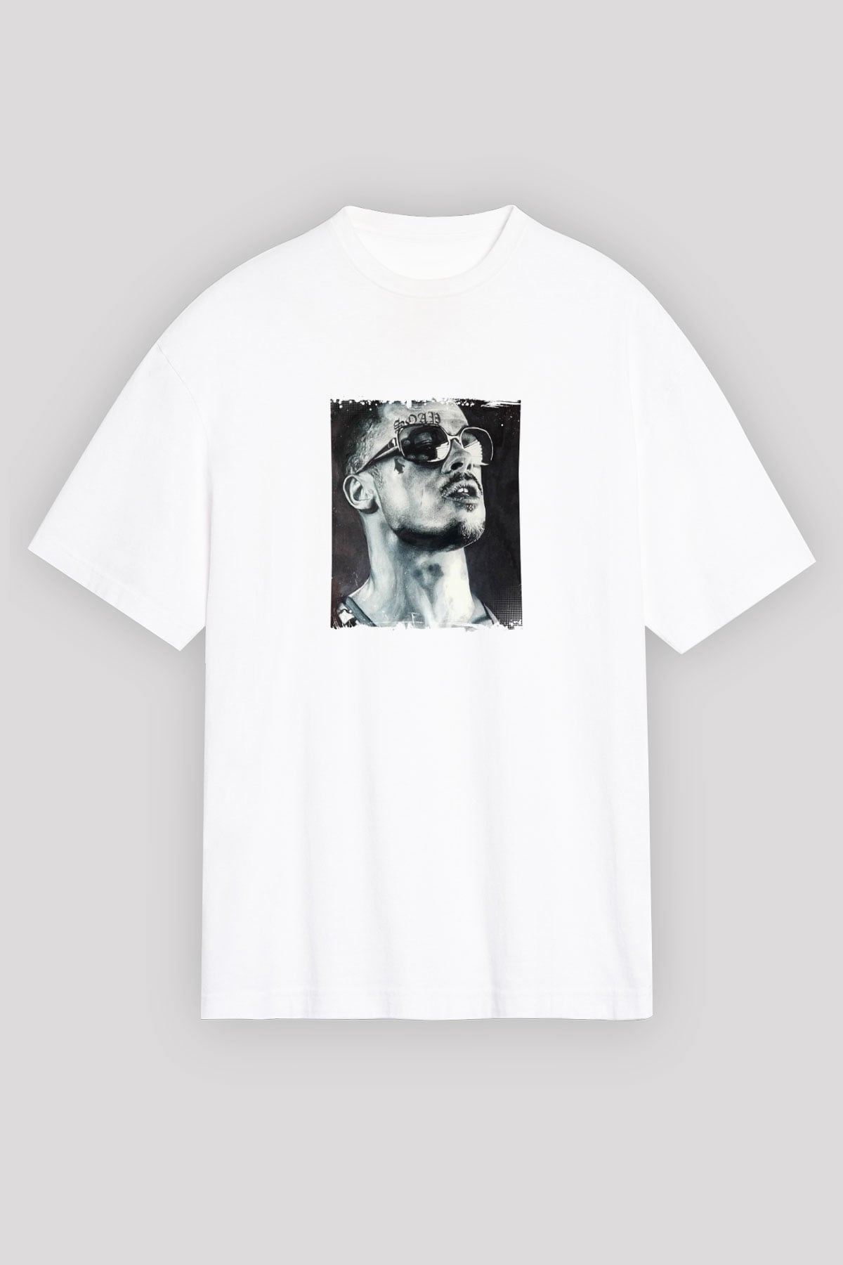 Brad Pitt Unisex Baskılı Beyaz Tişört