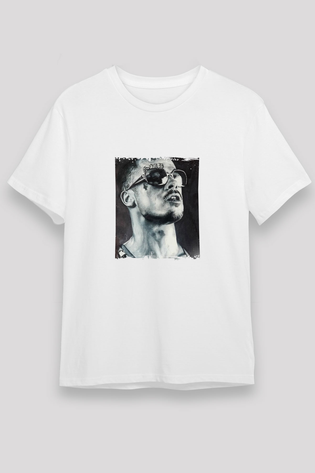 Brad Pitt Unisex White Graphic Tee - STREETWEAR