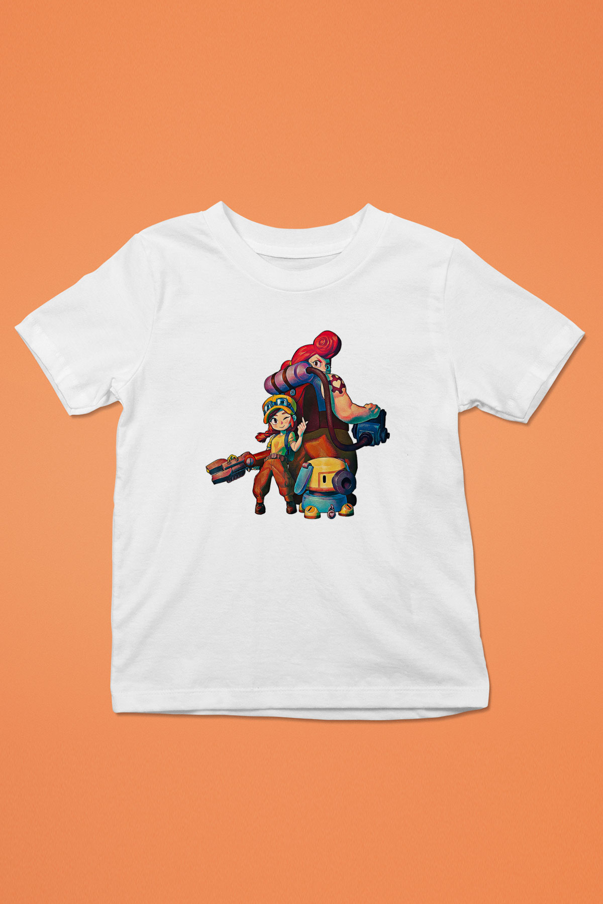 Brawl Stars Baskılı Beyaz Unisex Beyaz Çocuk Tişört - Tshirt
