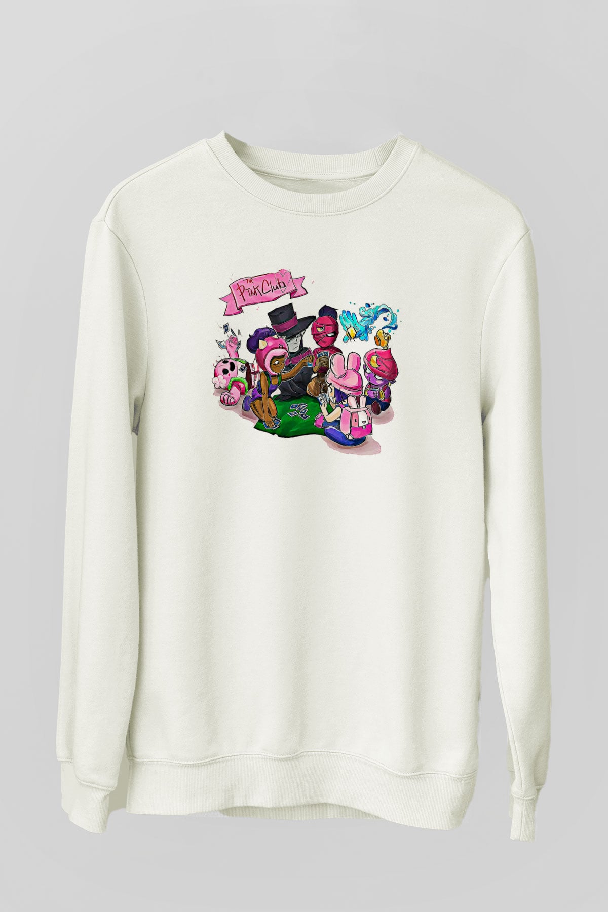 Brawl Stars Baskılı Beyaz Unisex Sweatshirt