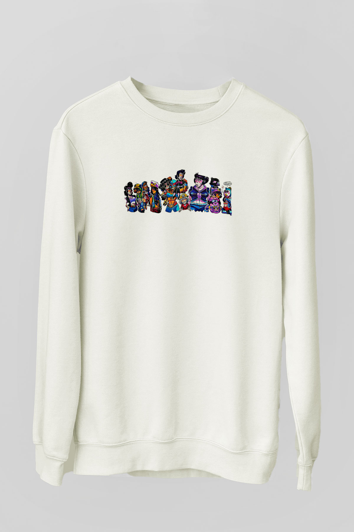 Brawl Stars Baskılı Beyaz Unisex Sweatshirt
