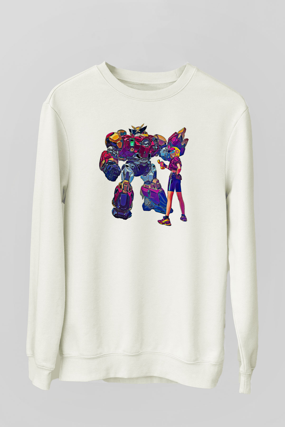 Brawl Stars Baskılı Beyaz Unisex Sweatshirt