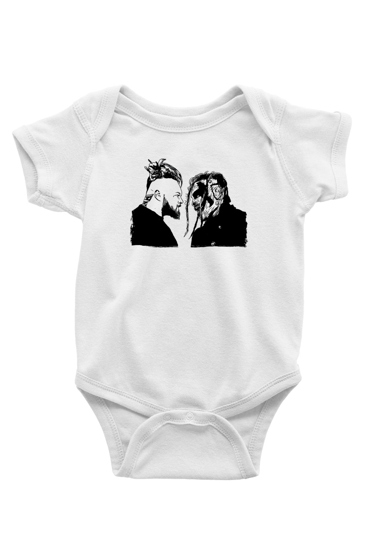 Bray Wyatt Baskılı Beyaz Unisex Bebek Body - Zıbın