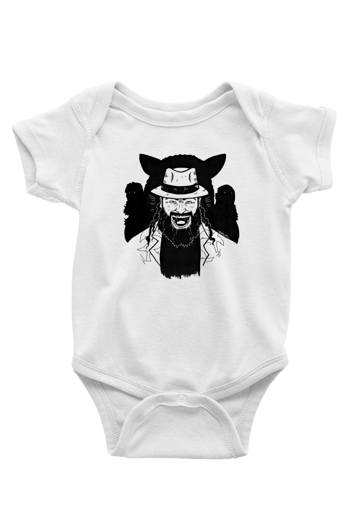 Bray Wyatt Baskılı Beyaz Unisex Bebek Body - Zıbın