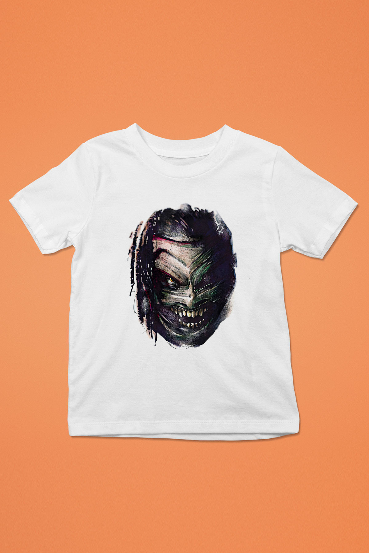 Bray Wyatt Baskılı Beyaz Unisex Beyaz Çocuk Tişört - Tshirt