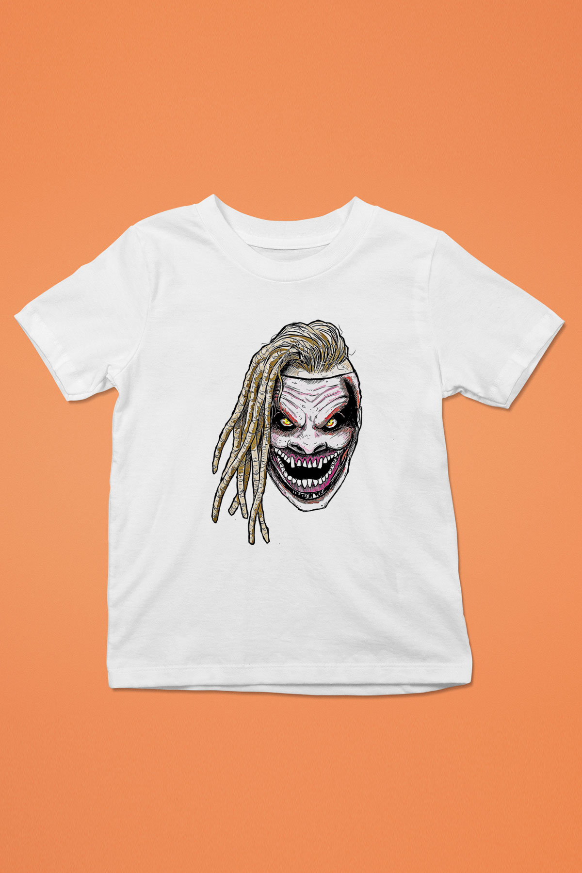 Bray Wyatt Baskılı Beyaz Unisex Beyaz Çocuk Tişört - Tshirt