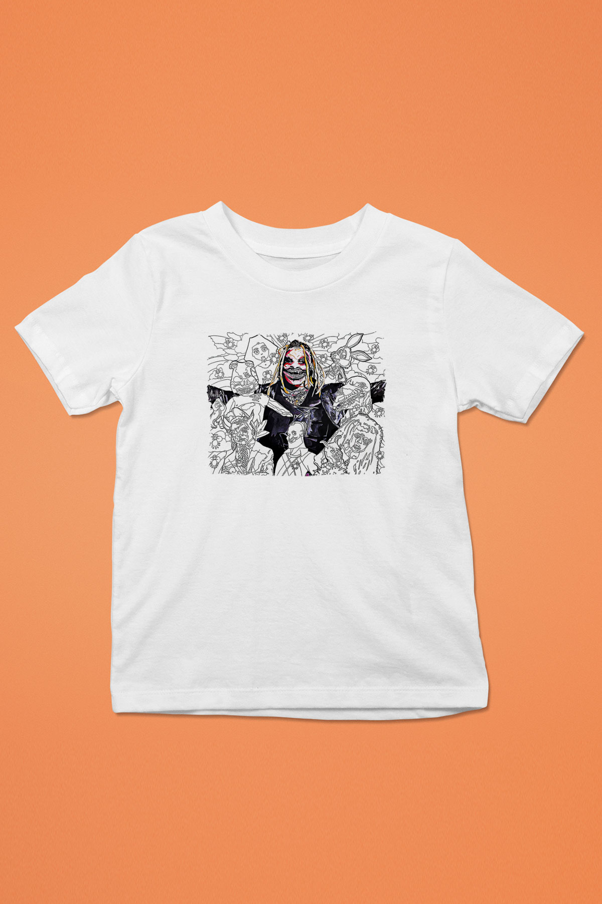 Bray Wyatt Baskılı Beyaz Unisex Beyaz Çocuk Tişört - Tshirt
