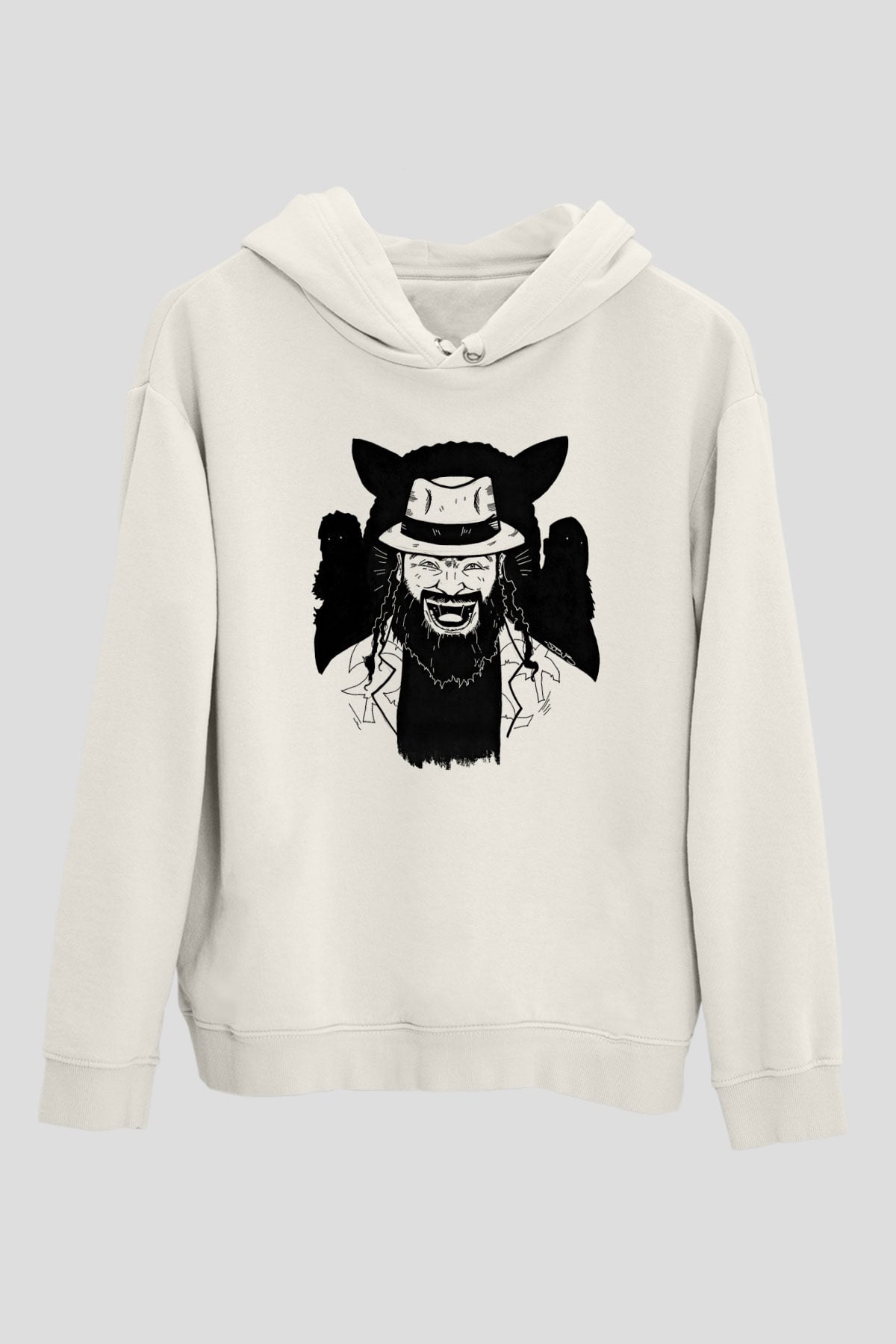Bray Wyatt Baskılı Beyaz Unisex Hoodie