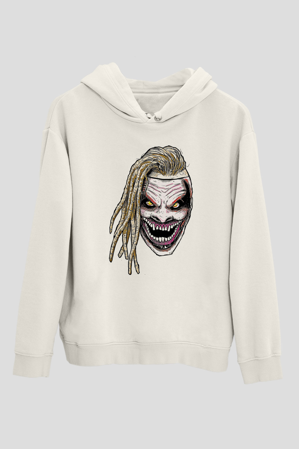 Bray Wyatt Baskılı Beyaz Unisex Hoodie