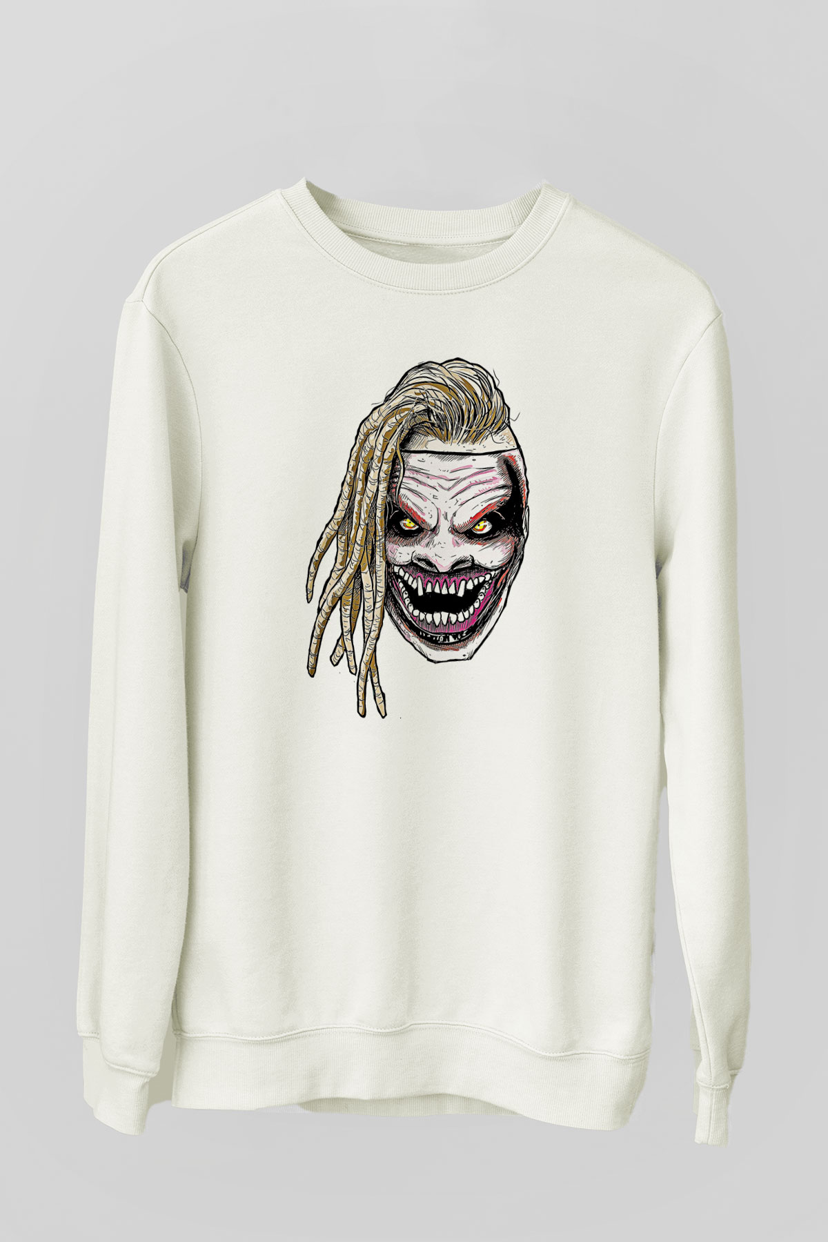 Bray Wyatt Baskılı Beyaz Unisex Sweatshirt