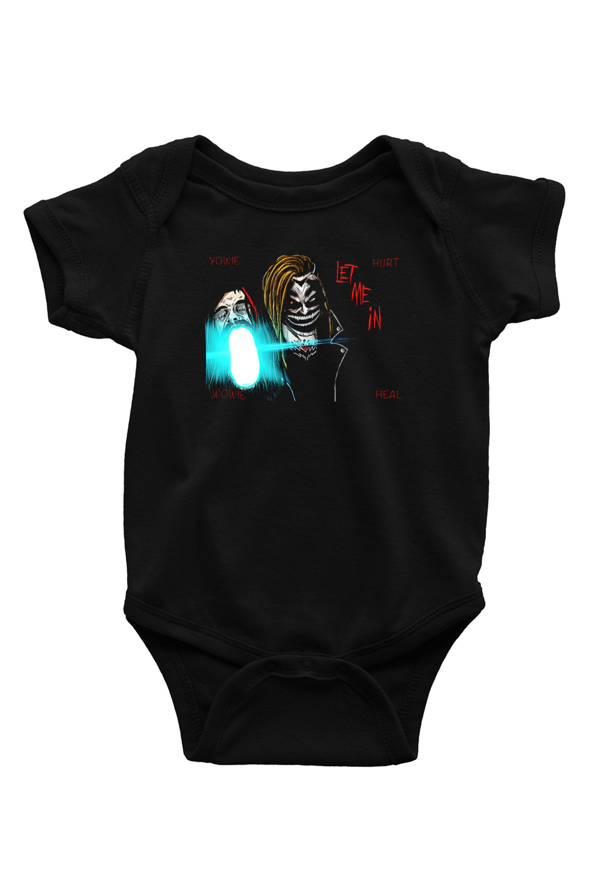 Bray Wyatt Baskılı Unisex Siyah Bebek Body - Zıbın