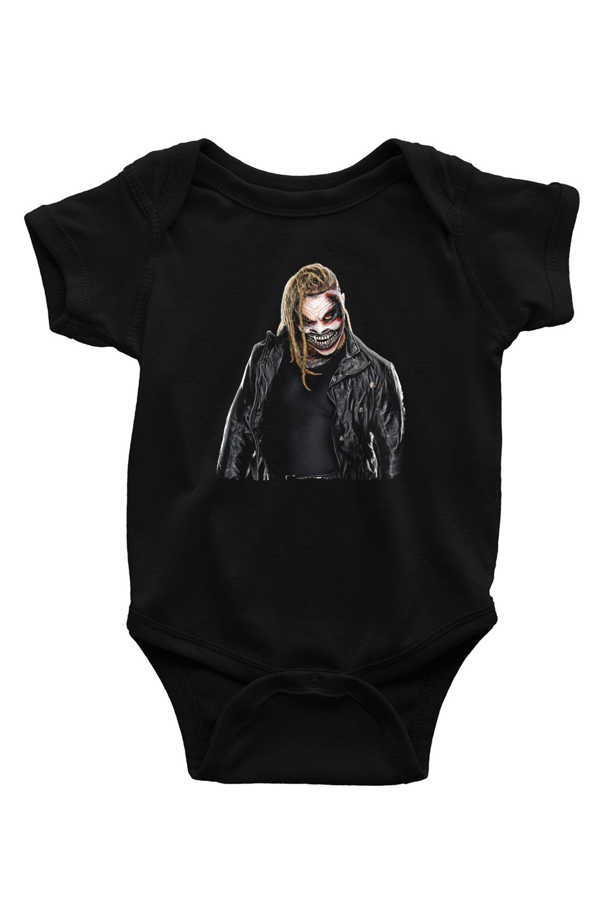 Bray Wyatt Baskılı Unisex Siyah Bebek Body - Zıbın