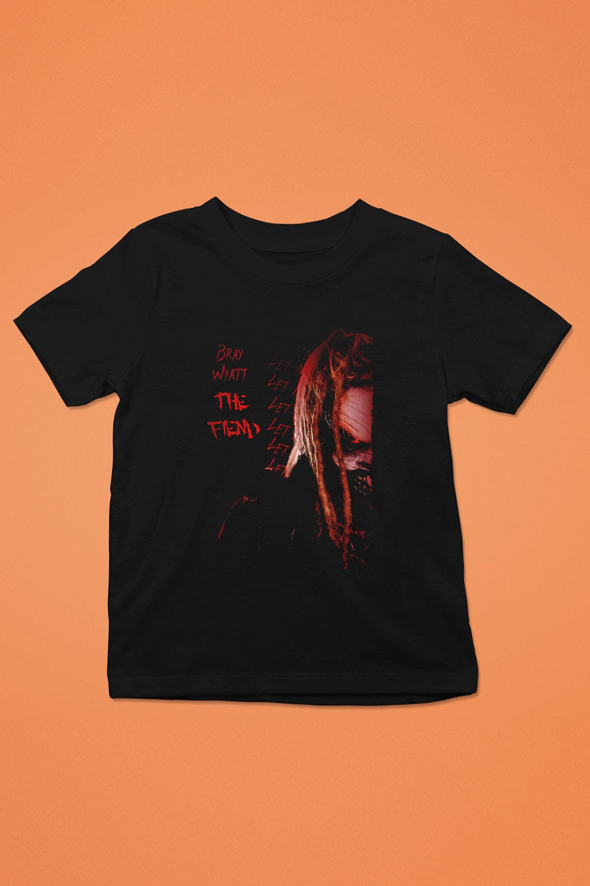 Bray Wyatt Baskılı Unisex Siyah Çocuk Tişört - Tshirt