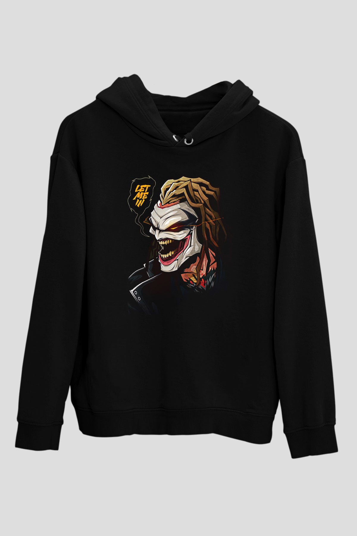 Bray Wyatt Baskılı Unisex Siyah Hoodie