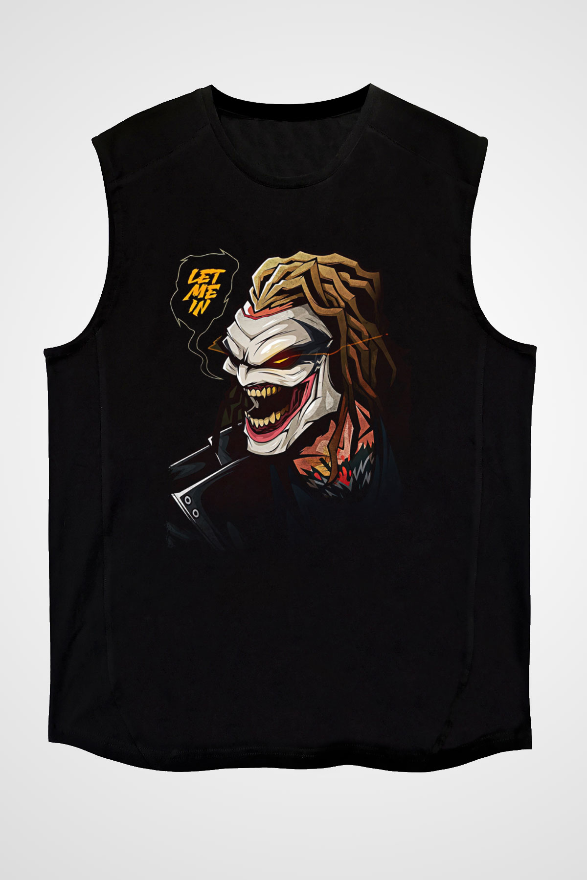 Bray Wyatt Baskılı Unisex Siyah Kolsuz Tişört - Tshirt