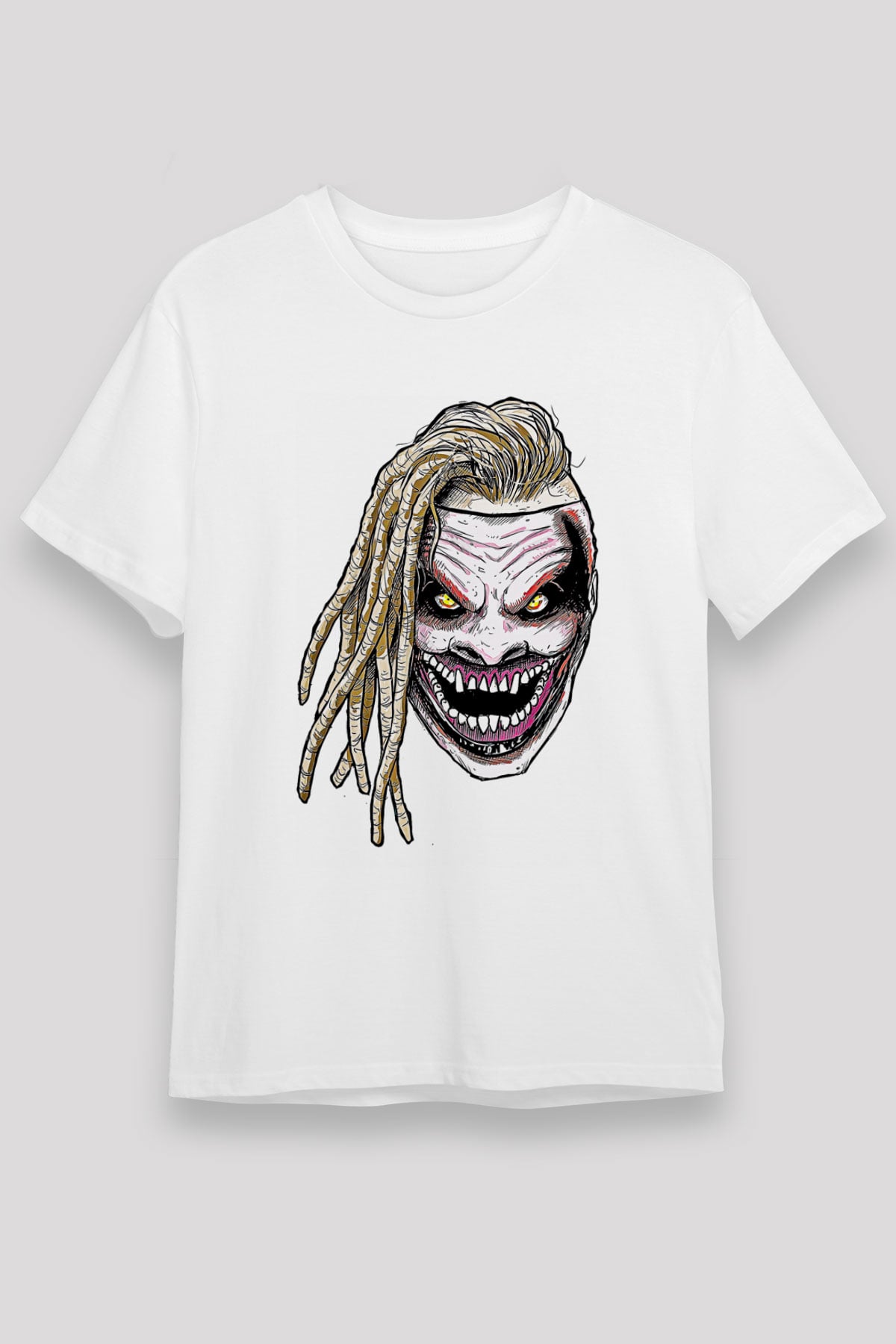 Bray Wyatt Unisex Baskılı Beyaz Tişört - Tshirt