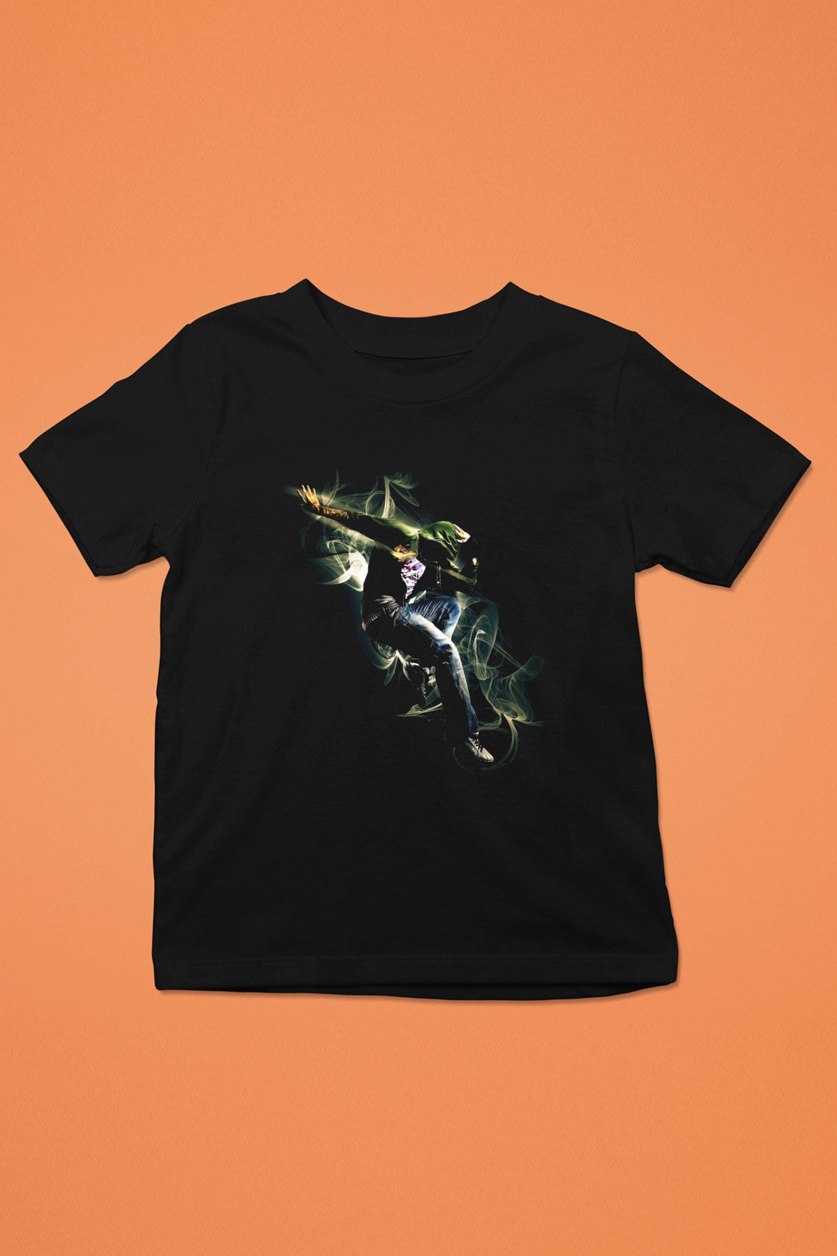 Breakdans Baskılı Siyah Unisex Çocuk Tişört