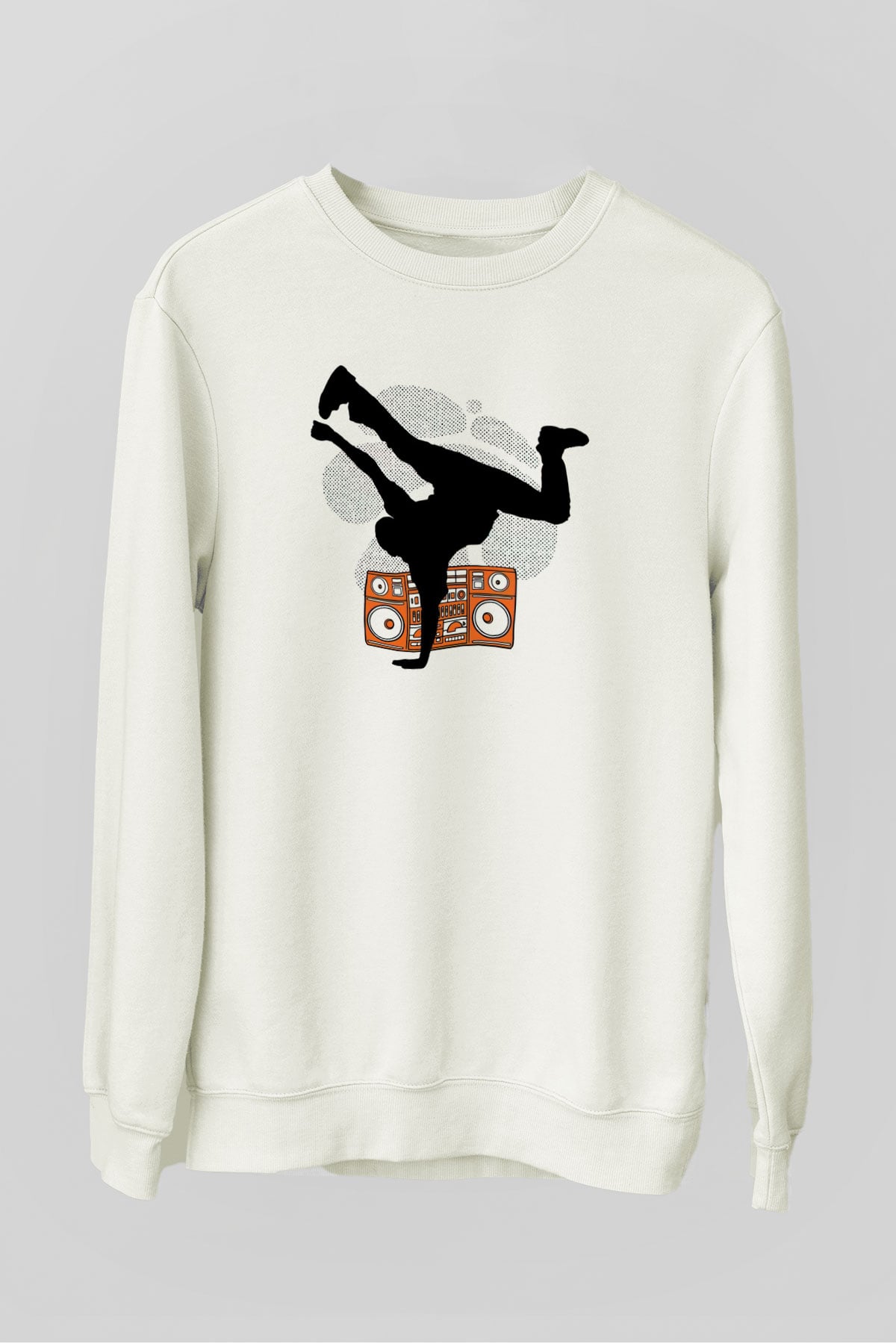 Breakdans Beyaz Unisex Sweatshirt