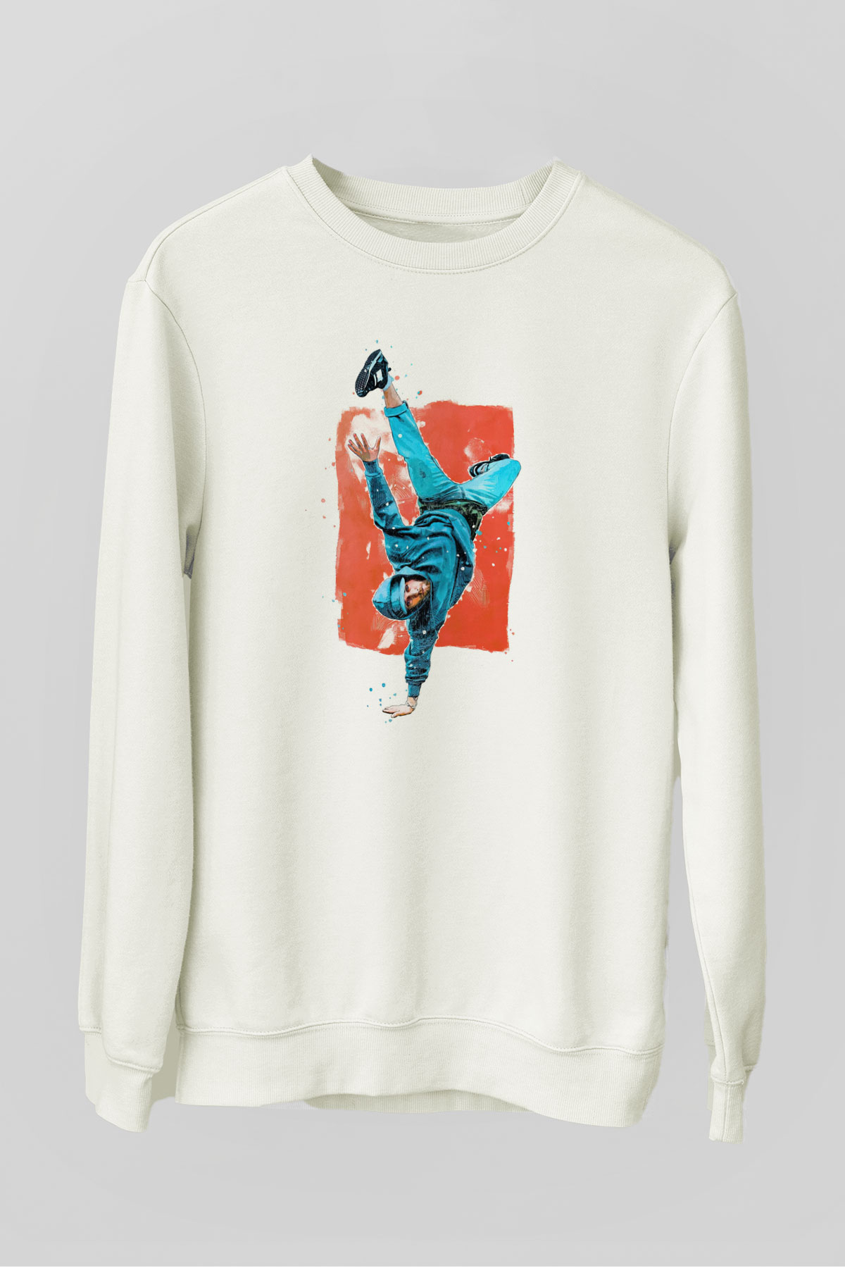 Breakdans Beyaz Unisex Sweatshirt