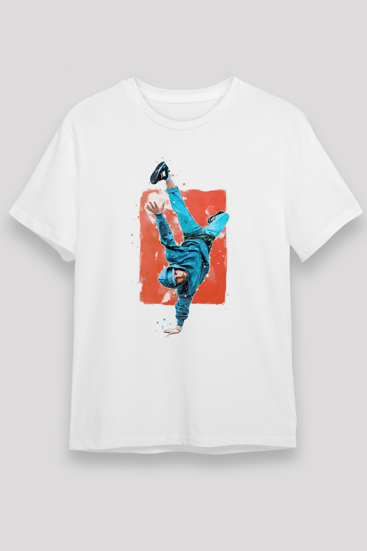 Breakdans Beyaz Unisex Tişört T-Shirt - TişörtFabrikası