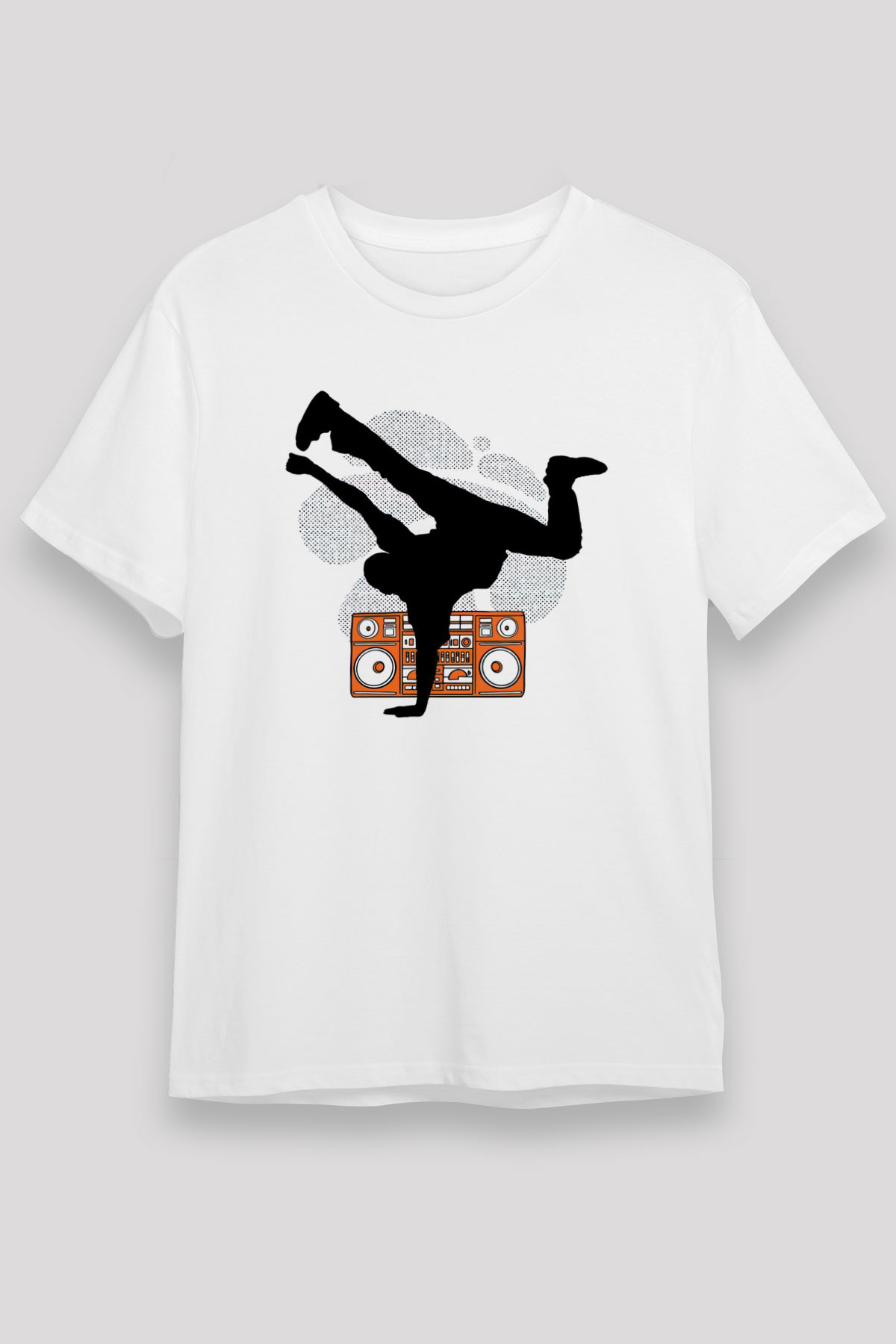Breakdans Beyaz Unisex Tişört T-Shirt - TişörtFabrikası