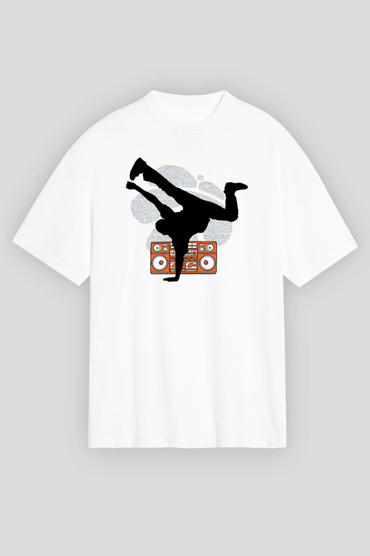 Breakdans Beyaz Unisex Tişört T-Shirt - TişörtFabrikası