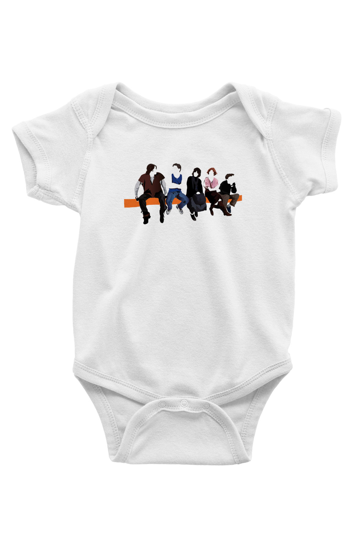 Breakfast Club Baskılı Beyaz Unisex Bebek Body - Zıbın