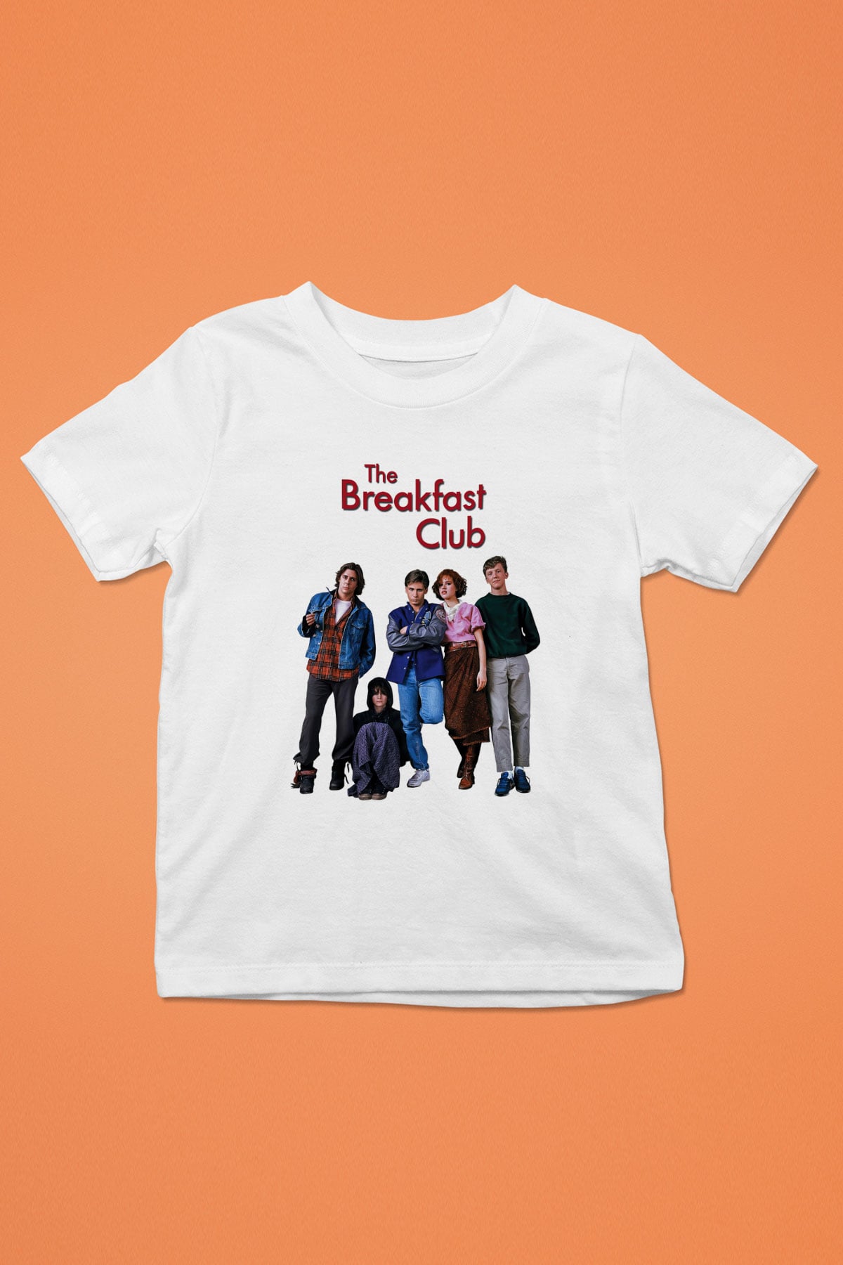 Breakfast Club Baskılı Beyaz Unisex Çocuk Tişört