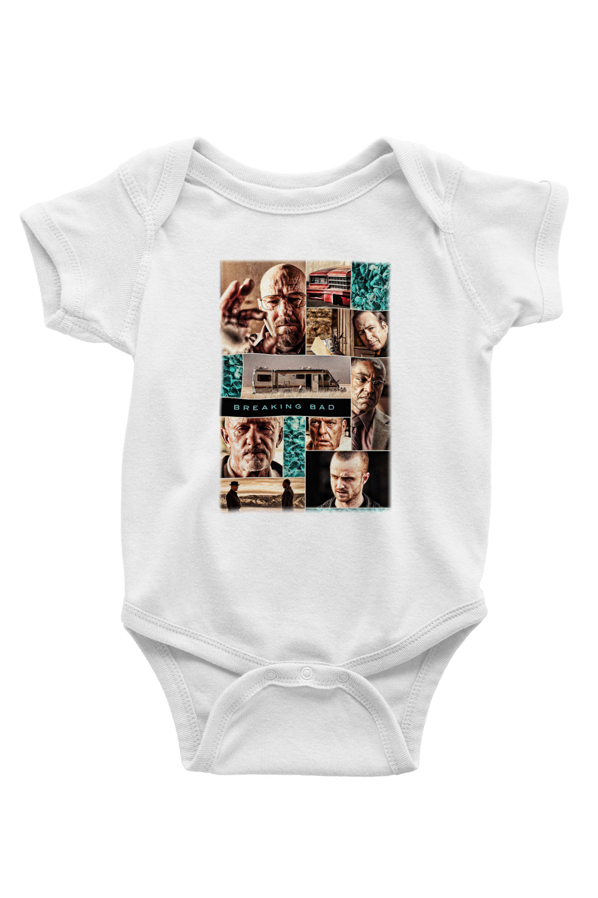 Breaking Bad Heisenberg Baskılı Beyaz Unisex Bebek Body - Zıbın