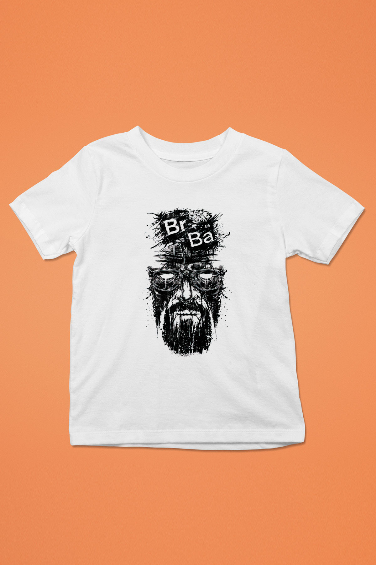 Breaking Bad Heisenberg Baskılı Beyaz Unisex Çocuk Tişört