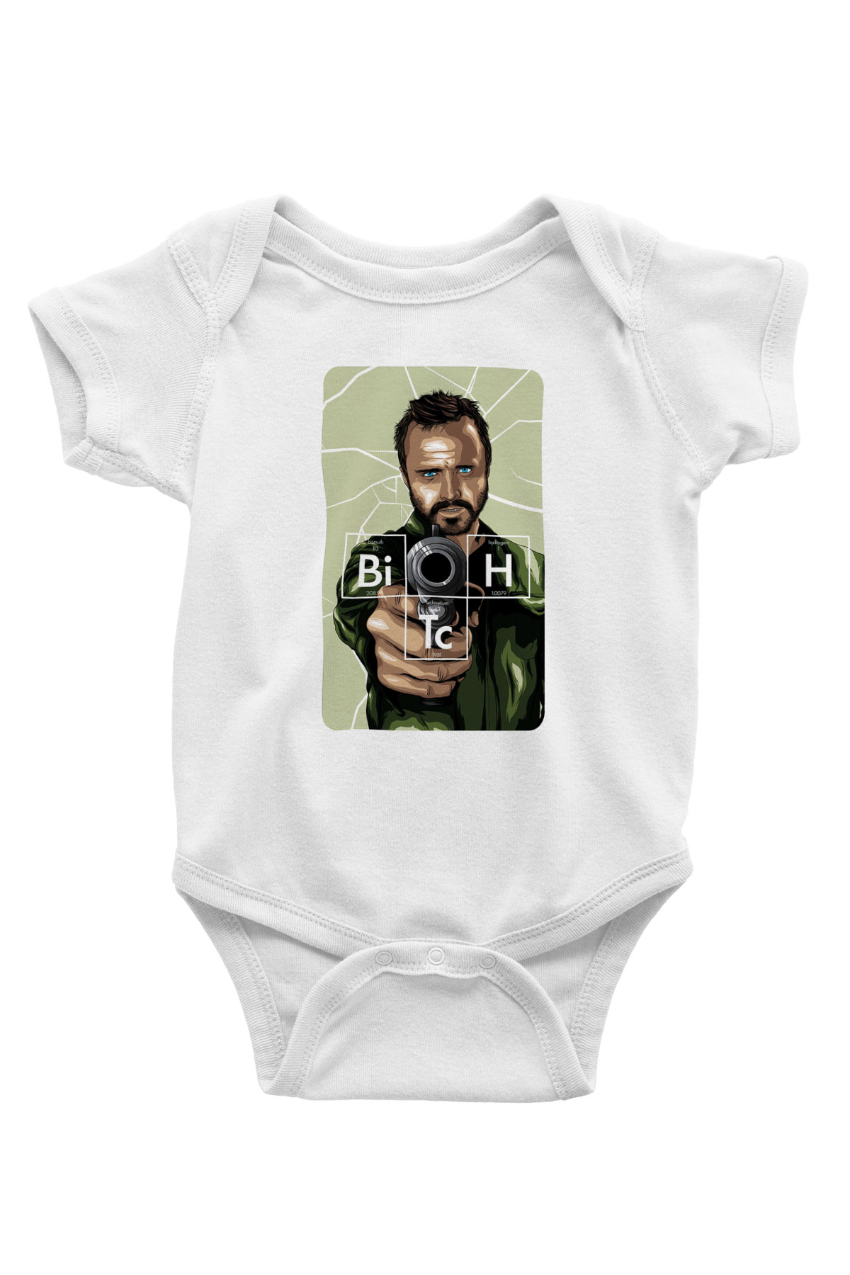 Breaking Bad Heisenberg Baskılı Beyaz Unisex Bebek Body - Zıbın
