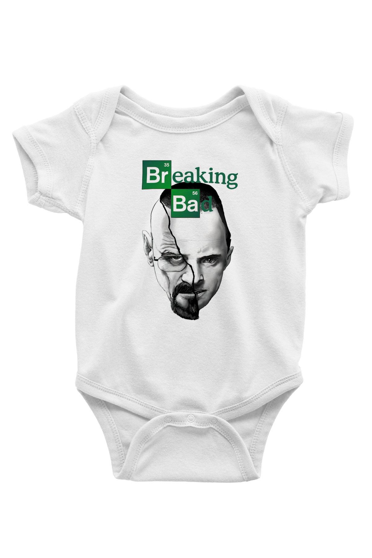 Breaking Bad Heisenberg Baskılı Beyaz Unisex Bebek Body - Zıbın