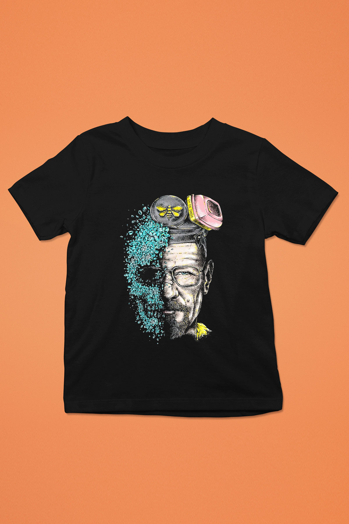 Breaking Bad Heisenberg Baskılı Siyah Unisex Çocuk Tişört