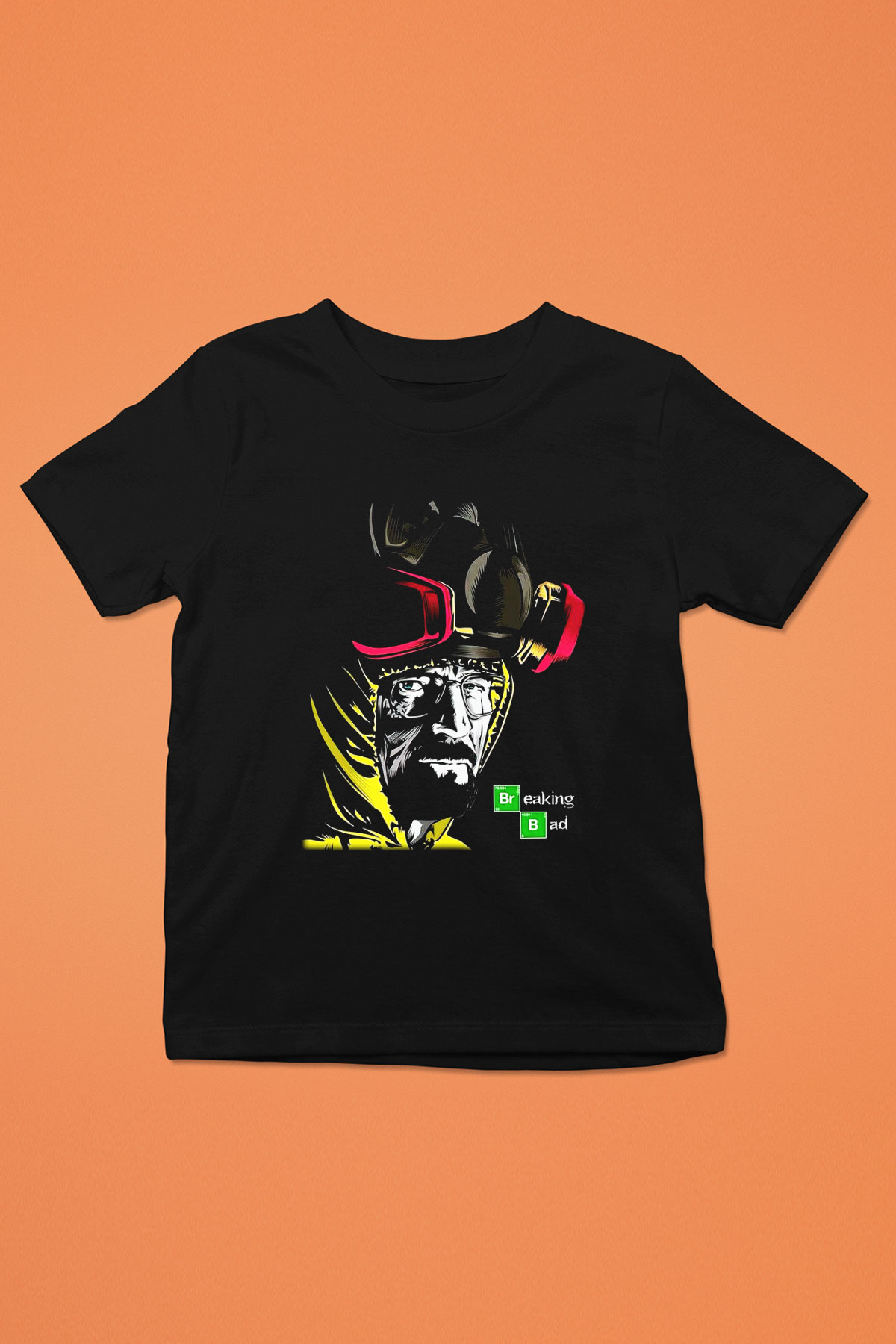 Breaking Bad Heisenberg Baskılı Siyah Unisex Çocuk Tişört