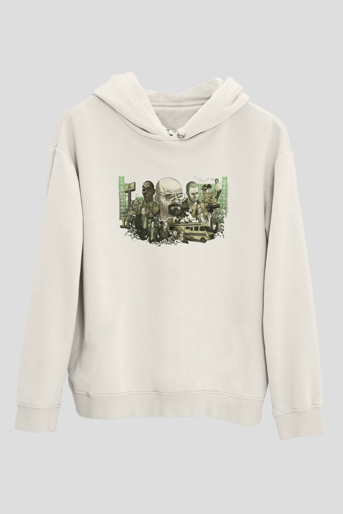 Breaking Bad Heisenberg Beyaz Unisex Hoodie
