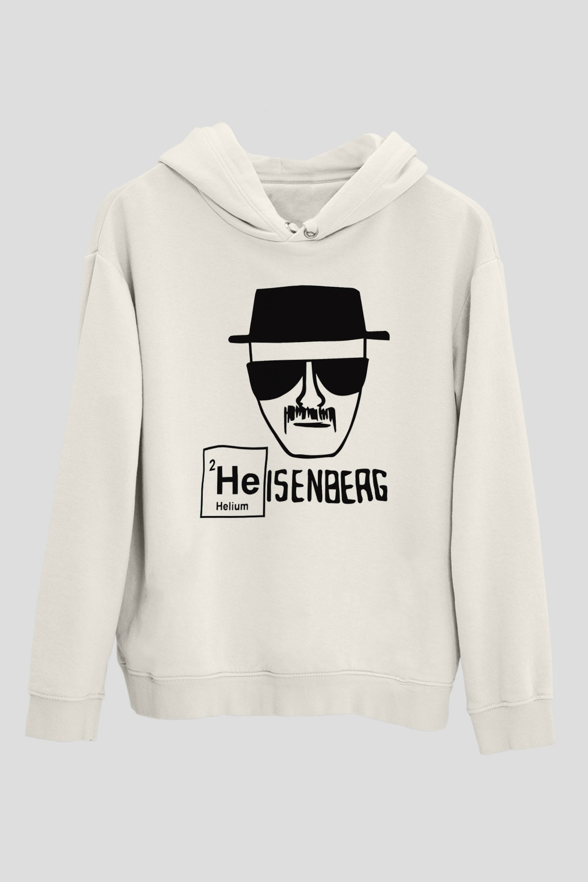 Breaking Bad Heisenberg Beyaz Unisex Kapşonlu Sweatshirt