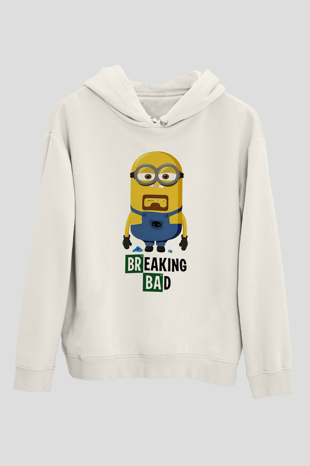 Breaking Bad Heisenberg Beyaz Unisex Kapşonlu Sweatshirt