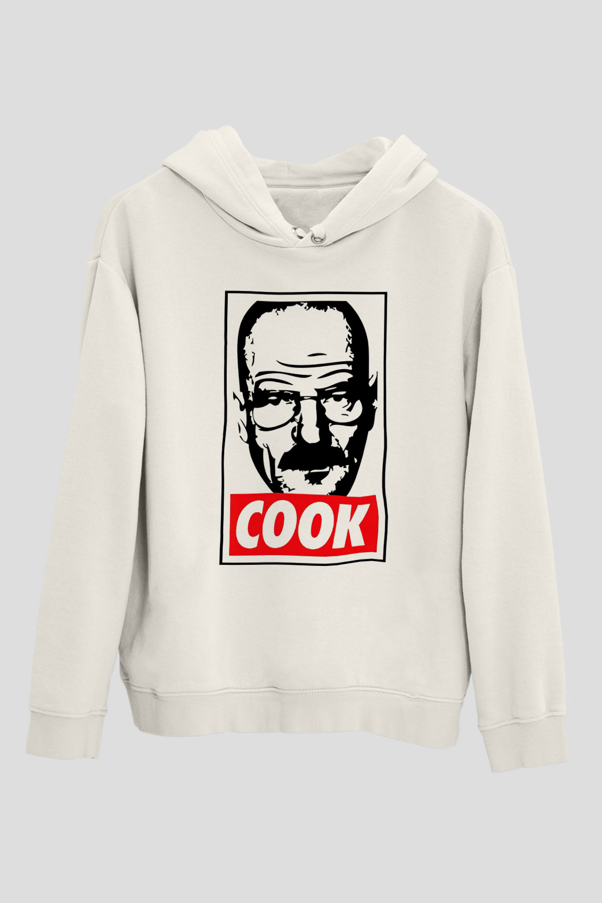 Breaking Bad Heisenberg Beyaz Unisex Kapşonlu Sweatshirt