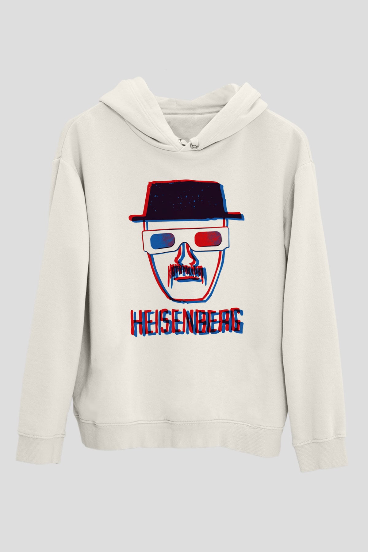 Breaking Bad Heisenberg Beyaz Unisex Kapşonlu Sweatshirt
