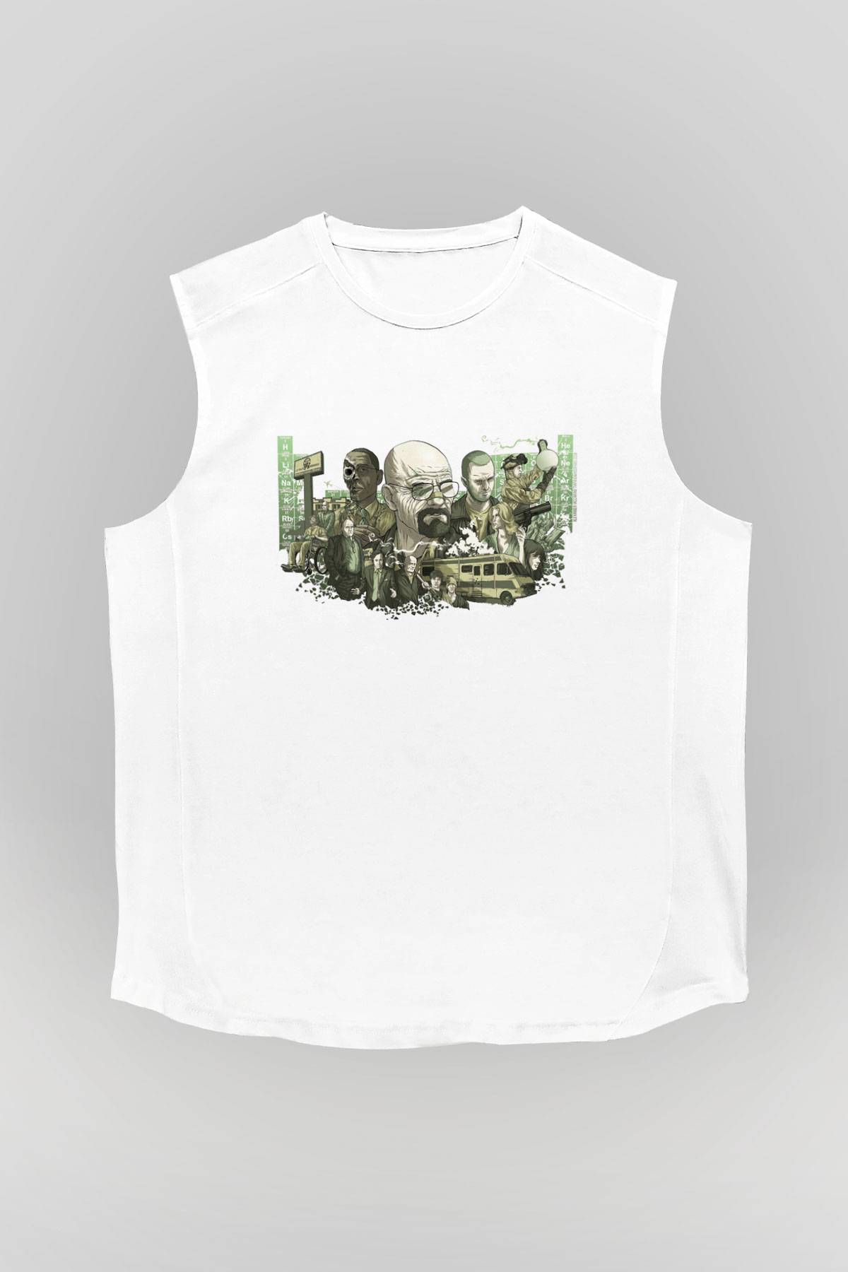 Breaking Bad Heisenberg Beyaz Unisex Kolsuz Tişört