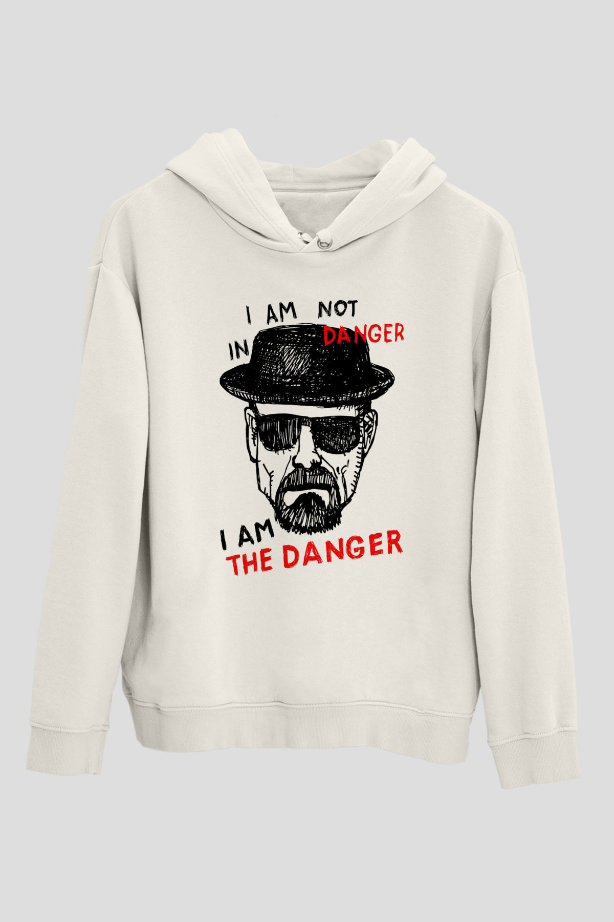 Breaking Bad Heisenberg Beyaz Unisex Kapşonlu Sweatshirt