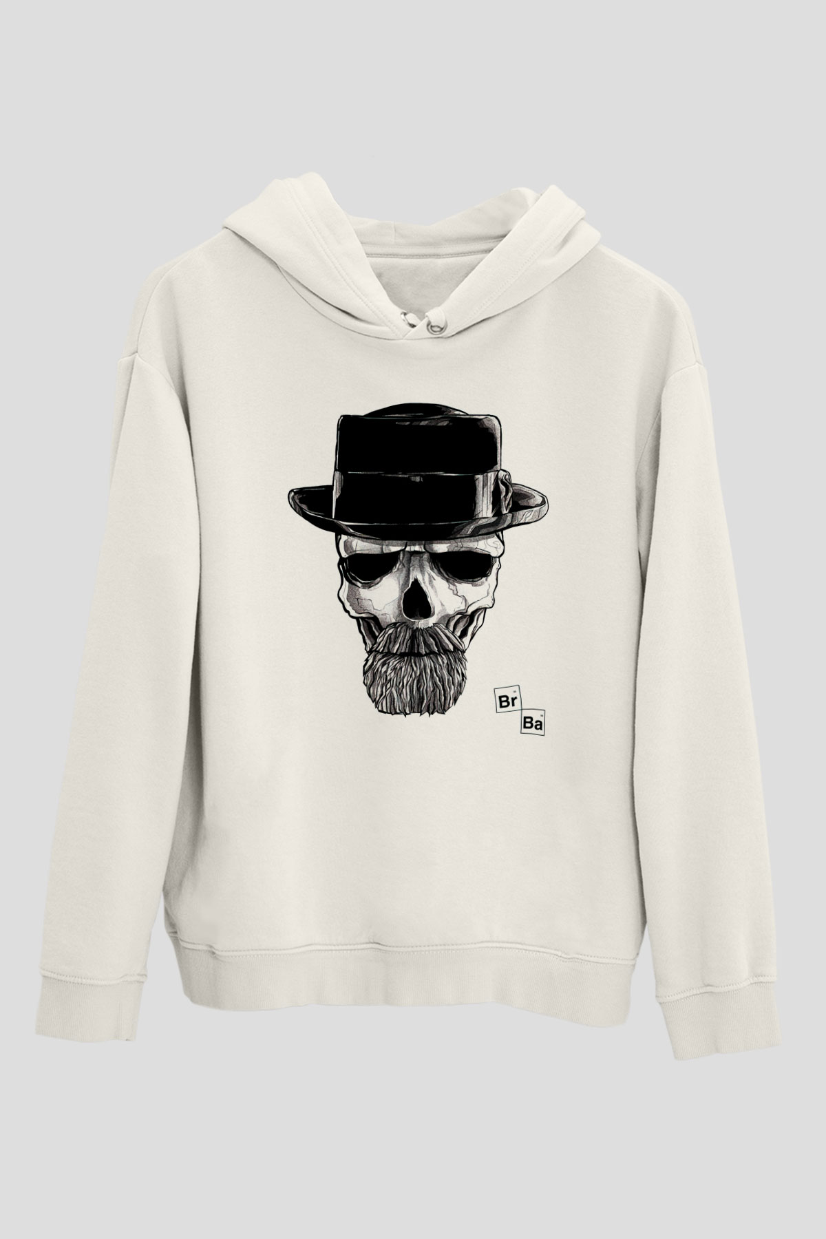 Breaking Bad Heisenberg Beyaz Unisex Kapşonlu Sweatshirt